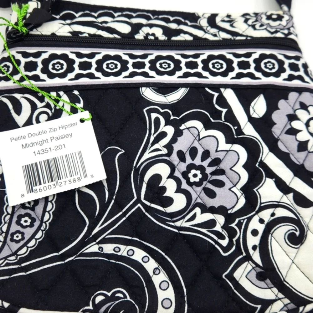 Vera Bradley NWT Floral Black and White Crossbody - Picture 3 of 10